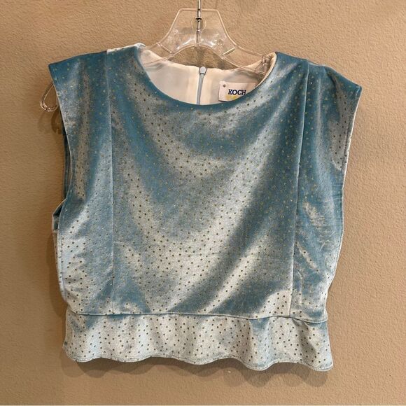KOCH | Size medium | teal with gold dots Wren top - Picture 1 of 5